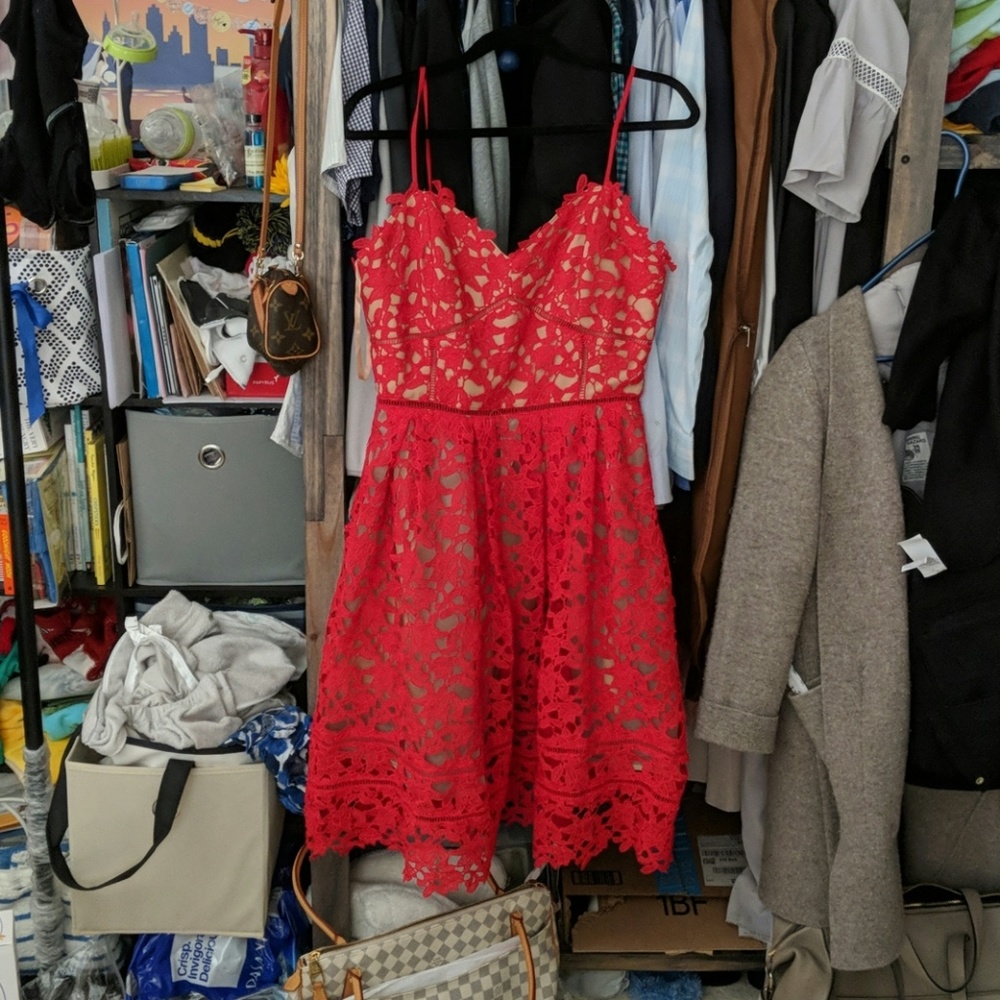Lace Red Dress